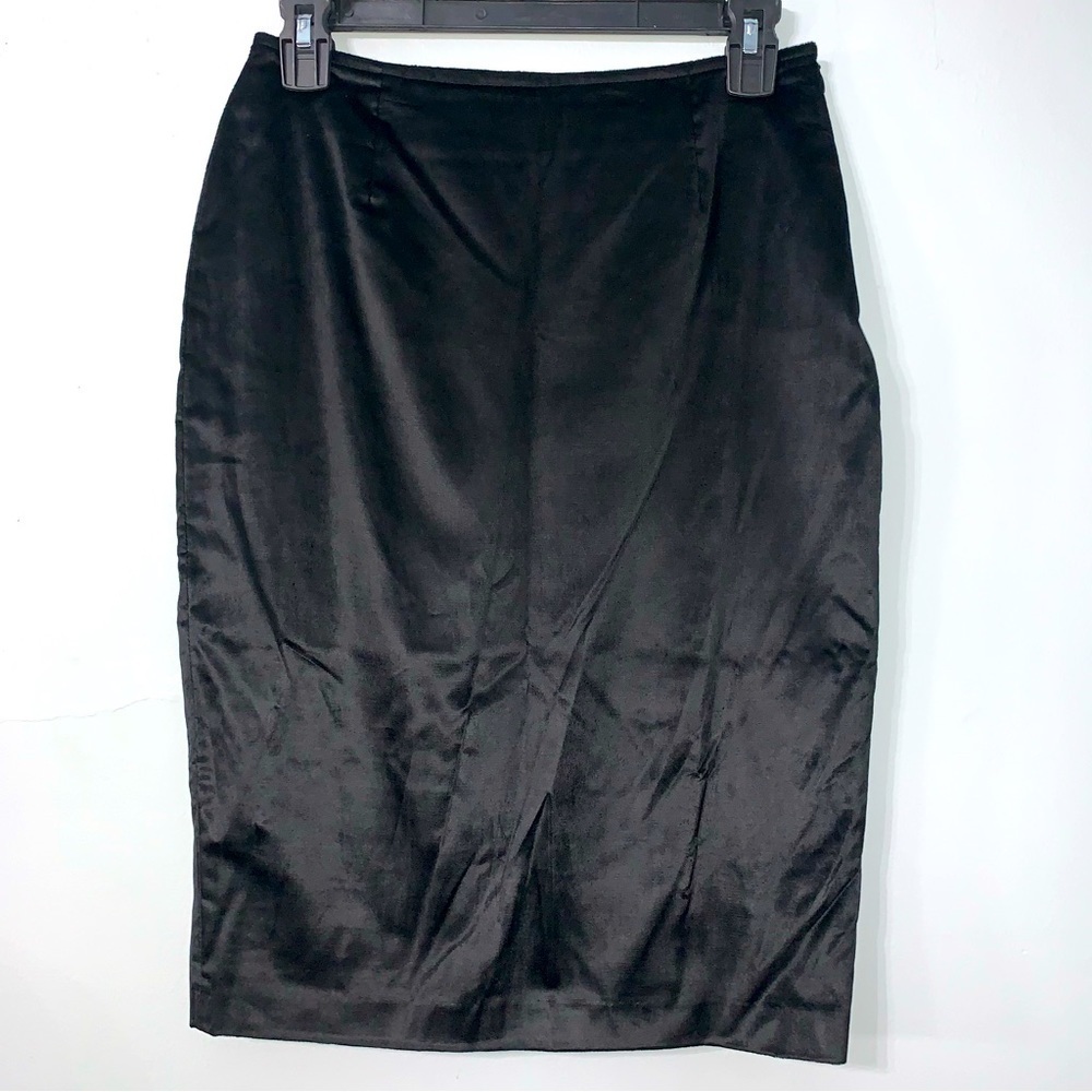 Cavalli Jeans Black Velvet Pencil Skirt Size 8